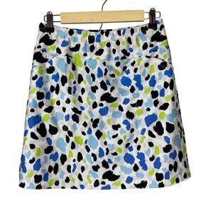 B SKINZ Colorful Animal Print Golf Tennis Skort Size S Pull-On‎ Stretchy